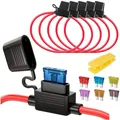 Produktbild: Sicherungshalter 16AWG  32V 20A für KFZ LKW inkl. 6 Sicherungen Praktisch