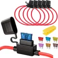 Produktbild: Hochwertiger 16AWG Sicherungshalter mit 6 Mittel Flachsicherungen, , KFZ LKW ...