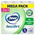 Produktbild: Zewa bewährt - 48 Rollen - Das erste Toilettenpapier mit Strohanteil - 3lagig