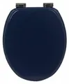 Produktbild: sanicomfort WC-Sitz FINE Blau – MDF Toilettensitz mit Absenkautomatik | Softclose WC Deckel universell passend | stabil, pflegeleicht & komfortabel