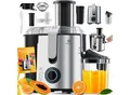 Produktbild: KESSER® Entsafter für Obst und Gemüse aus Edelstahl 1100W große 85 mm Einfüllöffnung inkl. Reinigungsbürste und Saftbehälter 3 Geschwindigkeitsstufen, Saftpresse Juicer