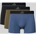 Produktbild: adidas Sportswear Slim Fit Trunks mit Logo-Stitching Modell 'Active' im 3er-Pack in Marine, Größe S