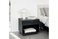 Produktbild: IDIMEX Nachttisch BORA, Beistelltisch Holz 60x46 cm mit Schublade aus Mango Massivholz Schwarz