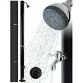 Produktbild: AREBOS Solardusche 20L 228 cm Schwarz mit Fußdusche & Thermometer - Schwarz