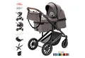 Produktbild: Daliya® Kombi-Kinderwagen FLEXI-PRO M 2in1 Kinderwagen & Buggy, Reisekinderwagen, XXL Set, (10-tlg), Einhändig abnehmbare Wanne, Alu-Rahmen, Gummireifen, Gurte, UV 50+