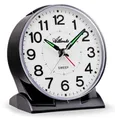 Produktbild: Großer Wecker mit Nachtlicht Zahlen Ohne Ticken Senioren Schwarz -Atlanta 2180/7