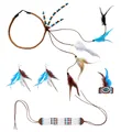 Produktbild: Indianerset Stirnband mit Federn Ohrringe Halsband Armband Indianer Set Schmuck