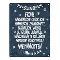 Produktbild: Frohe besinnliche und friedliche Weihnachten Metallschild XXL