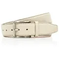 Produktbild: LINDENMANN Ledergürtel weiß Bundweite 95 cm Gesamtlänge 110 cm W 37.4 L | Bundweite 95 cm Gesamtlänge 110 cm W 37.4 L