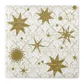 Produktbild: Sovie HOME Serviette Christmas Dreams in Gold-Weiß aus Airlaid 40x40cm, Einweg Weihnachtsserviette, ideal für Winterfeiern, Advent & Weihnachten, 12 Stück