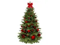 Produktbild: Künstlicher Weihnachtsbaum 180 cm, ROTEWEIHNACHTEN, mit 73-teiligem Weihnachtsbaumschmuck, inkl. Metallständer und Aufbewahrungsbox