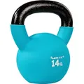 Produktbild: MOVIT Kettlebell Kugelhantel Kugelgewicht Schwunghantel Gusseisen 14kg hellblau - Hellblau