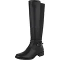 Produktbild: Ital-Design Damen Stiefel Leicht gefüttert Textiloptik, Lederoptik Flache Stiefel 90169490 Schwarz Gr. 38 - Schwarz - 38