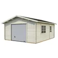 Produktbild: PALMAKO Blockbohlen-Garage, BxT: 450 x 550 cm (Außenmaße), Holz - transparent