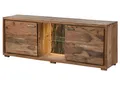 Produktbild: TV Lowboard Baumrinde Fernsehtisch Vintage Landhaus Holz massiv LED Beleuchtung
