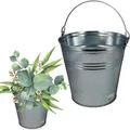 Produktbild: Zinkeimer 10 Liter 1 St. Blecheimer verzinkt Wassereimer Metall Deko Asche Pflanzen Eimer
