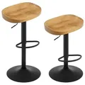 Produktbild: Woltu Barhocker, Buche, Holz, Metall, Echtholz, Säule, 41.5x60x31.5 cm, Esszimmer, Barmöbel, Barhocker