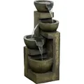 Produktbild: Outsunny Gartenbrunnen Springbrunnen mit 4 Stufen einstellbare Strömung Wasserspiel Wasserfall für Garten und Gartenteich aus Kunstharz   Aosom.de