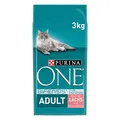 Produktbild: PURINA ONE Bifensis Adult Katzentrockenfutter: reich an Lachs, stärkt natürliche Abwehrkräfte, für gesunde Knochen, Haut, Zähne & Harnwege I ab 1 Jahr
