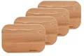 Produktbild: Schneidebrett 4er-Set Buchenholz NATUREHOME 23 x 15 cm – Frühstücksbrettchen aus nachhaltigem Naturholz, handgefertigte, robuste & pflegeleichte Küchenbretter, vielseitig für Brot, Gemüse & Küche