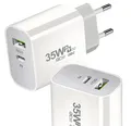 Produktbild: SCHNELLES LADEGERÄT 35W USB-C QC 3.0 WÜRFELNETZTEIL FÜR IPHONE 15 PRO GALAXY S