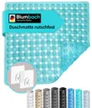 Produktbild: Blumbach Duschmatte - griffige Antirutschmatte Diamant 53 x 53 cm, - 100% BPA-frei, inkl. 2 Haken zum Aufhängen, Duscheinlage, schimmelressisten & maschinenwaschbar