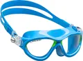 Produktbild: CRESSI Mini Cobra Goggles Light Blue/Lime - Premium Kinder Schwimmbrille mit Separaten Brillengläsern, Hellblau/Limette - Klar Gläsern, 7-15 Jahre