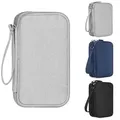 Produktbild: Criveple Kabeltasche, Kabeltasche Organizer, Drahtbinder Kabelorganizer Tasche, Universal Kabel Organizer, Multifunktional Reise Zubehör, für Ladekabel Powerbank (Grau)