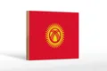 Produktbild: Femer GmbH Holzbild Flagge Kirgisistans 18x12 cm Flag of Kyrgyzstan, Flaggen (1 St), Glatte Holzfaserplatte (MDF), vorn beschichtet