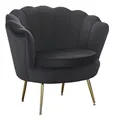 Produktbild: SalesFever Muschelsessel - Samt Schwarz - 394199