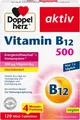 Produktbild: Doppelherz Vitamin B12 500 HOCHDOSIERT Tablette Bedarf Ernährung VEGAN 0,048 kg