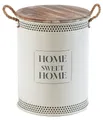 Produktbild: Kobolo Wäschekorb Aufbewahrungskorb HOME aus Metall und Holz mit Deckel und Griffen (Stück, 1 St., mit Deckel und Griffen), Gr. L 40 x 52 cm