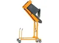 Produktbild: Mülltonnen-Kippstation MKS, für 120 & 240 l Tonnen, Ausschütth. 1480 mm, Kippw. 135°, bis 110 kg, Rollen, Handpumpe, RAL 2000