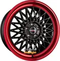 Produktbild: 4 Alufelgen BORBET B Black Rim Red 8x18 ET45 5x112 18 Zoll