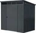 Produktbild: AXI Victor Gerätehaus aus Metall in Anthrazit | Gartenhaus / Schuppen für den Garten| Geräteschuppen / Gerätehaus inkl. Schloss & 2 Schlüsseln | 132 x 192 x 201 cm / 3m²