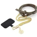 Produktbild: CG MOBILE Guess Abnehmbarer Crossbody-Gurt PU 4G & Kette mit Anhänger (Gold & Braun)