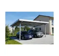 Produktbild: Home Feeling Doppelcarport Carport für 2 Autos inkl. 15 Module mit Dachverkleidung & Regenrinne