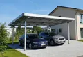 Produktbild: Doppelcarport f. 2 Autos inkl. 15 Module m. Dachverkleidung & Regenrinne, Silber