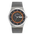 Produktbild: Skagen Herrenuhr Melbye Titanium, DreizeigerTagDatum Uhrwerk, 40mm Charcoal Titanium Gehäuse mit einem Edelstahl Mesh Armband, SKW6007