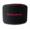 Produktbild: Gamewarez Sitzsack-Hocker 50x30cm mit EPS-Perlen Füllung - Fußhocker Hocker – Gaming-Hocker, Sitzhocker, Fußhocker zum Zocken, mit Seitentasche, robust und reißfest, Made in Germany, schwarz-rot