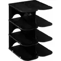 Produktbild: Vertikales Schuhregal Five® - Schwarz - Stapelbar | Einstellbar - Schwarz
