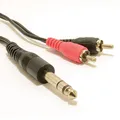 Produktbild: kenable 6,35 mm Stereo Klinkenstecker Stecker Zum AUX Chinch Cinch Stecker OFC Audio Kabel 0,5 m [0.5 Meter/0,5m]