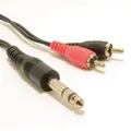 Produktbild: 6.35mm Stereo-Klinkenstecker Aux Rca Phono Stecker Ofc Audio Kabel 0.5m