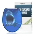 Produktbild: SCHÜTTE WC-Sitz SHARK mit Absenkautomatik und Schnellverschluss aus Duroplast, Toilettendeckel mit 175kg Belastbarkeit, Toilettensitz mit Brille, Klodeckel für WC, Klobrille mit Motiv