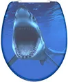 Produktbild: WC-Sitz Deckel Brille Toiletten Klodeckel Klo Softclose Schnellverschluss Hai