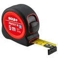Produktbild: SOLA PROTECT M - Bandmaß magnetisch 5m / 25mm - robustes Rollbandmaß mit Gürtelclip - Stahlband, gelb mit mm Skala - Genauigkeitsklasse II - Rollmeter mit beweglichem Endhaken - Länge 5m/25mm