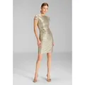 Produktbild: SWING Cocktailkleid - Cocktailkleid aus foliertem Jersey Figurbetonte Passform goldfarben 44