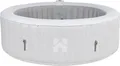 Produktbild: HOME DELUXE - Outdoor Whirlpool - SPLASH + Kissen, Getränkehalter und Sonnendach - Farbe: Beton-  208 cm, 130 Luftdüsen - inkl. Abdeckung, Reparaturset, Filterset I Außen Spa für 6 Personen