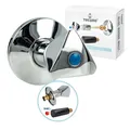 Produktbild: tecuro Sanitäroberteil 1/2 Zoll mit Griff und Rosette für Unterputz-Ventile blau