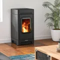 Produktbild: Justus Canis Pelletofen Pelletkamin Stahl Schwarz 6,4 kW